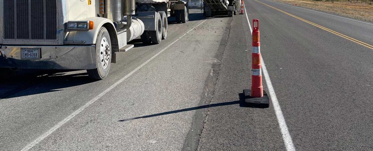 asphalt truck on SH 302