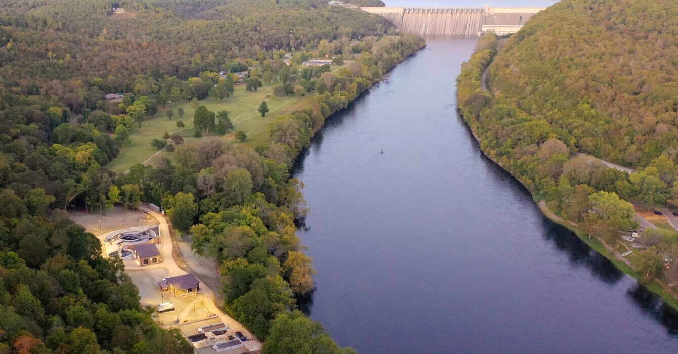 Bull Shoals treatment plant next to White River