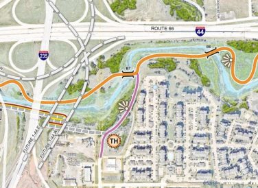 map of OKC deep fork trail construction